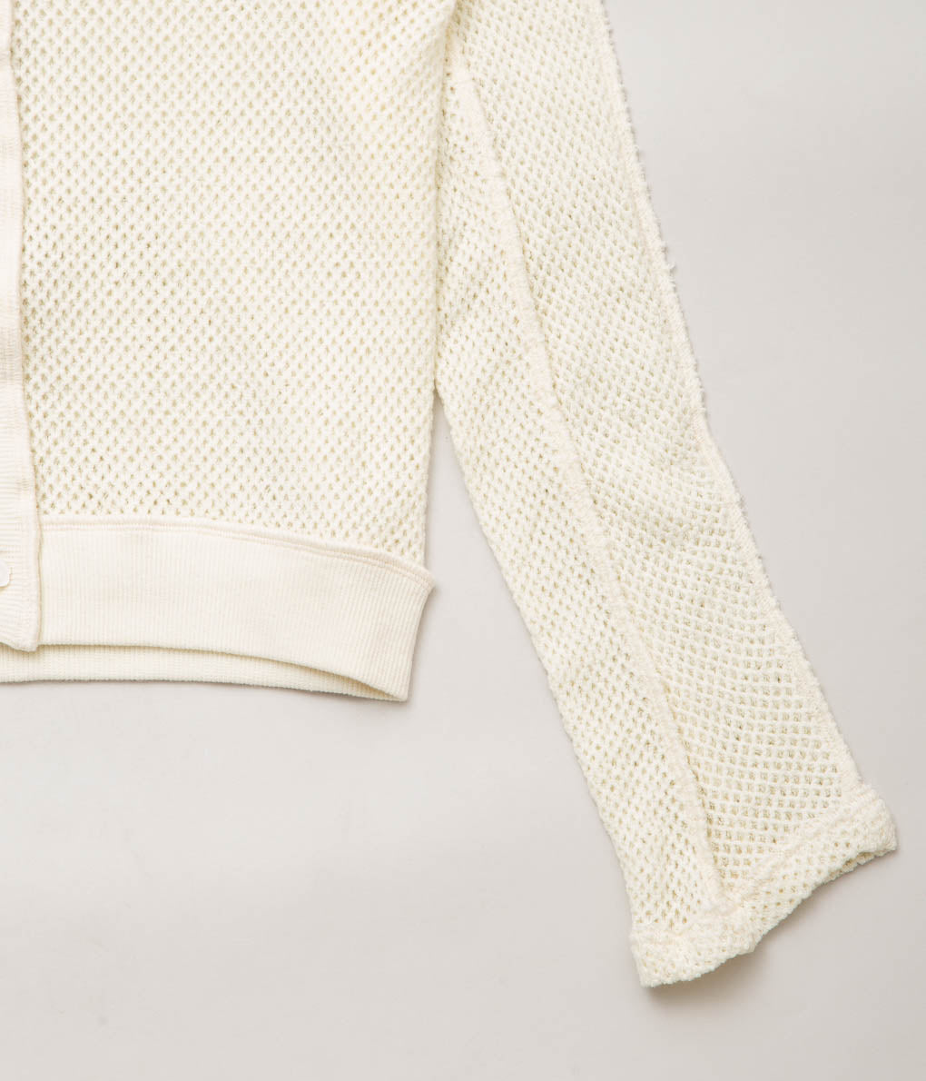 JONNLYNX ''MESH CARDIGAN'' (OFF WHITE)