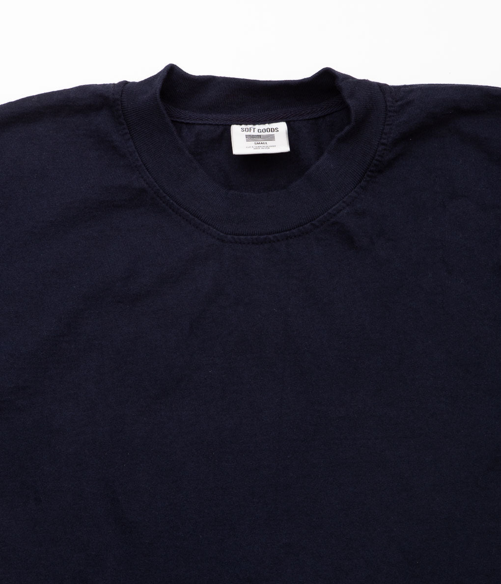 SOFT GOODS ''HEAVY WEIGHT CREWNECK TEE'' (DEEP NAVY)