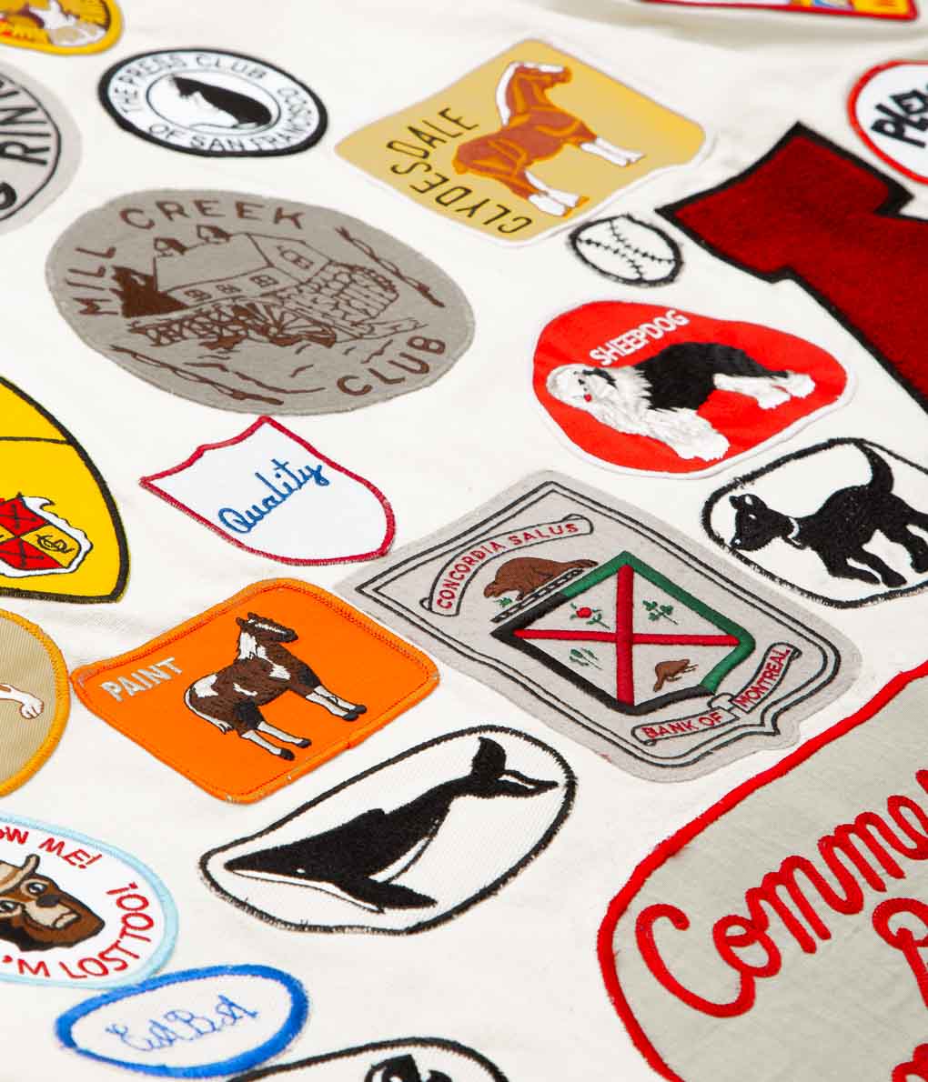 BODE ''CAMBRIDGE PATCH JACKET'' (WHITE MULTI)