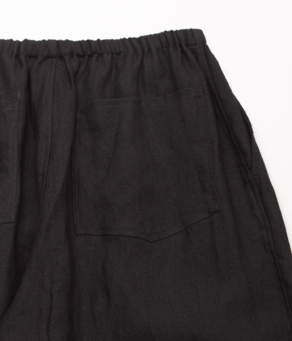 COMOLI "カナパ ドローストリングパンツ"(BLACK)