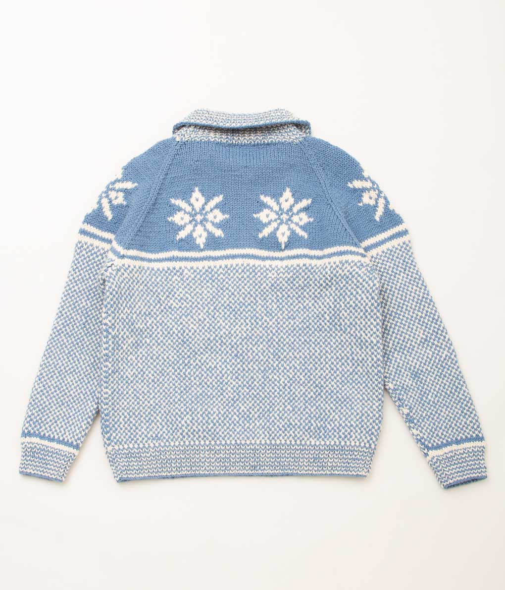 INVERALLAN "PULLOVER HAND KNIT WITH COLLAR (ARAN)" (SMOKE / NAT)