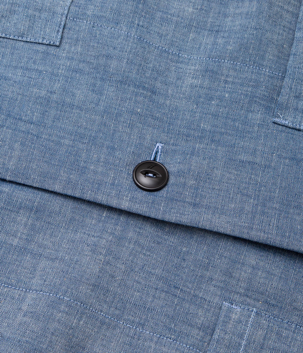 INDIVIDUALIZED SHIRTS "LOUNGER JACKET" (RIGID CHAMBRAY BLUE)