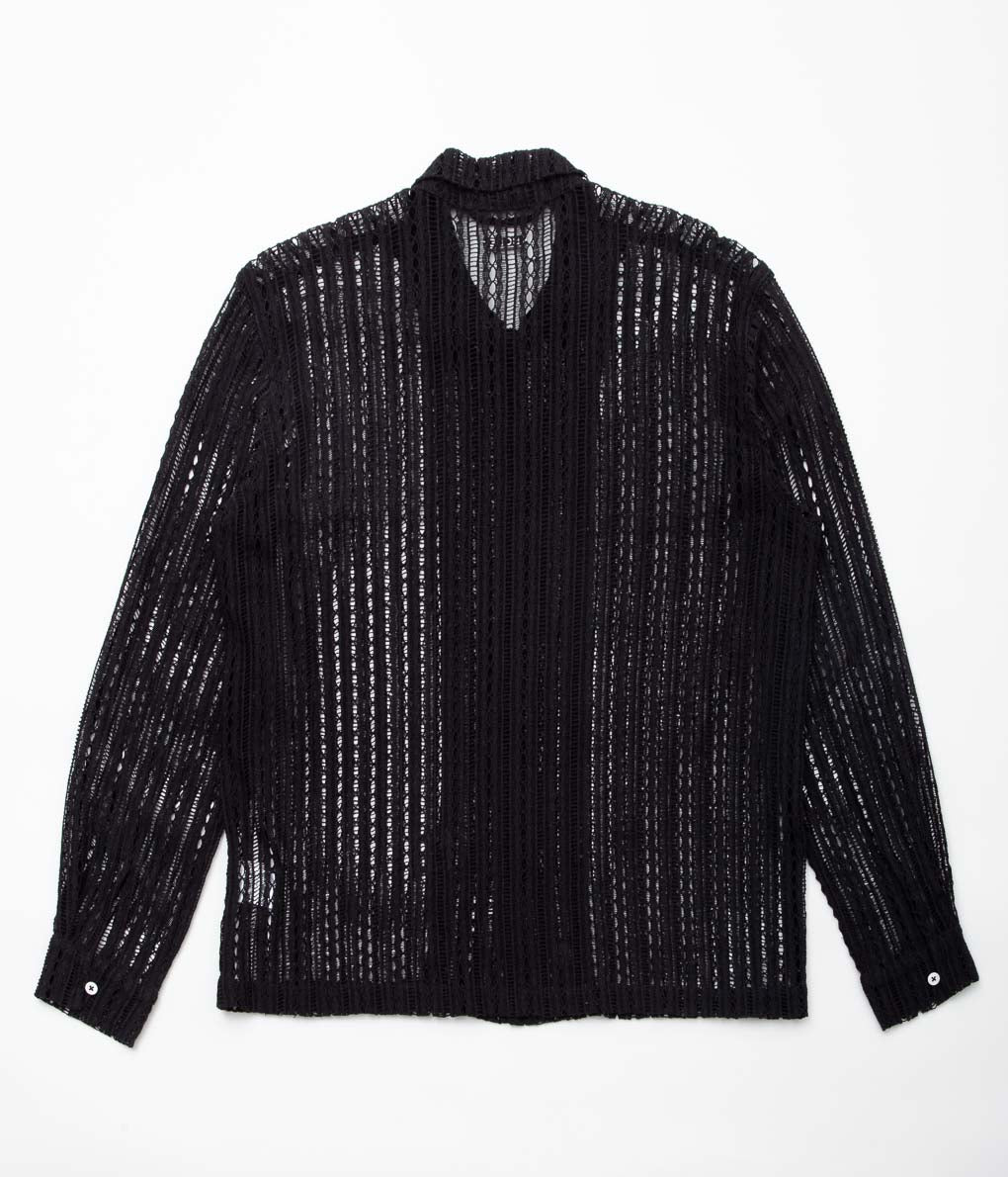 BODE ''MEANDERING LACE LS SHIRT'' (BLACK)