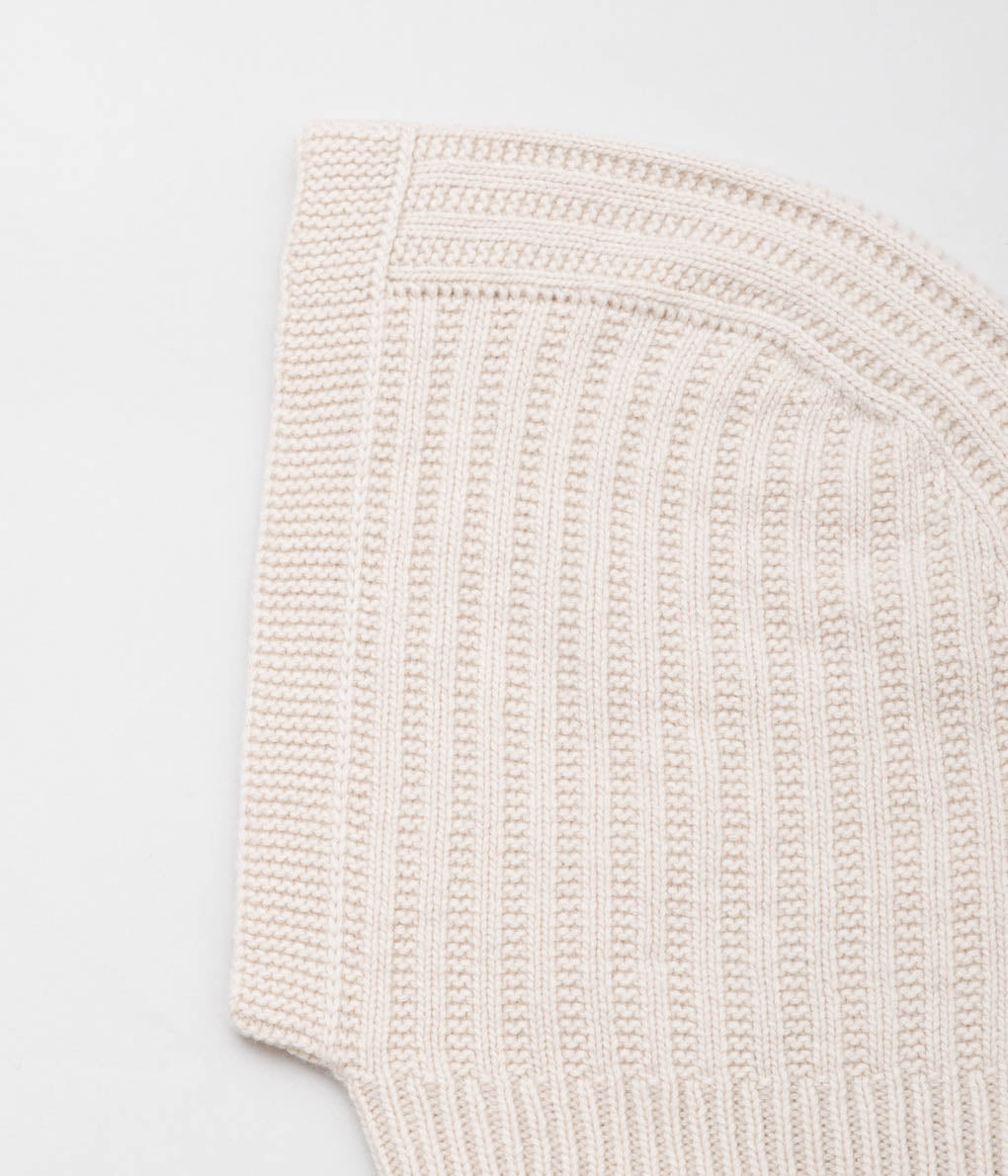 JOHNSTONS OF ELGIN"CASHMERE TEXTURED RIB SNOOD HOOD"(SA0079/CHAMPAGNE)