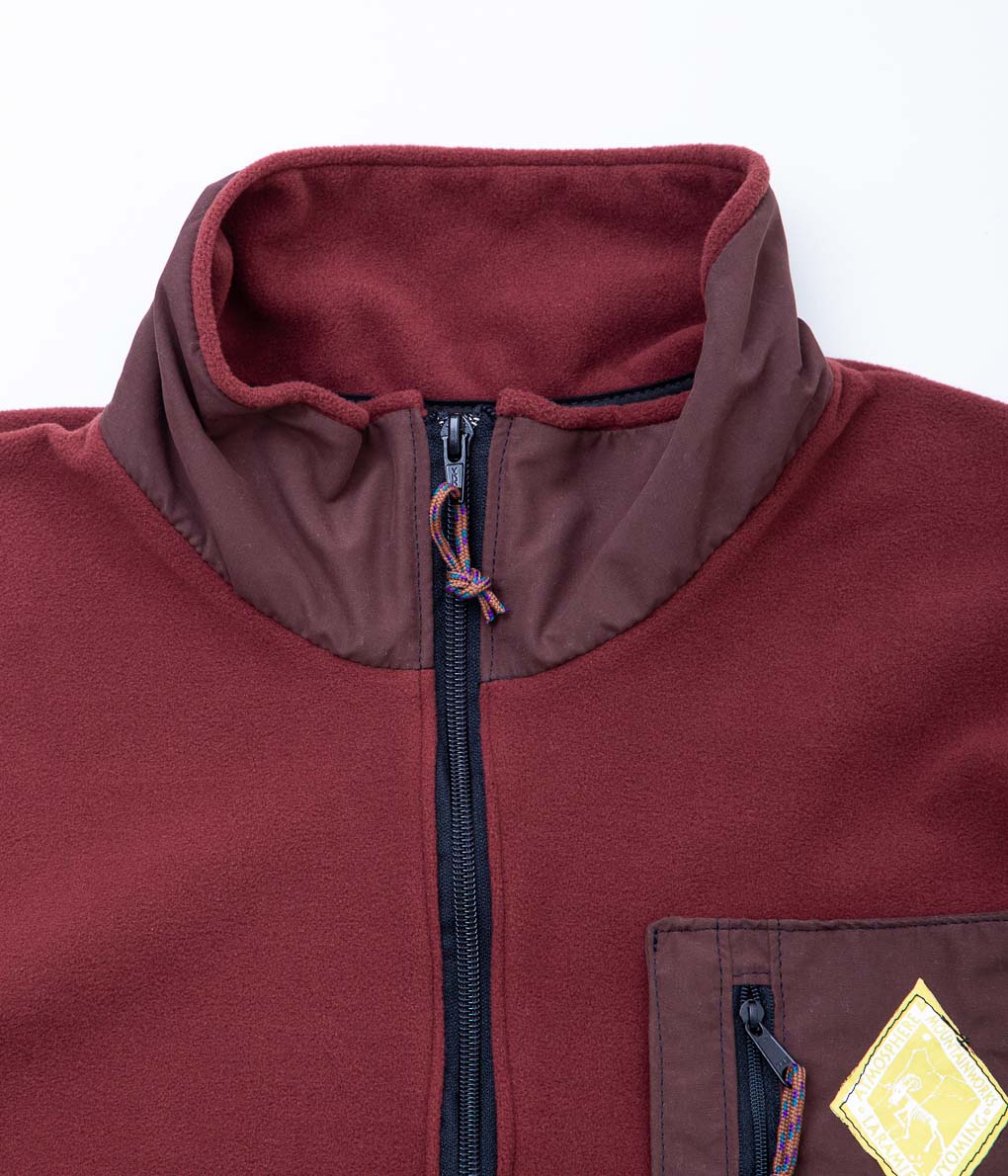 ATMOSPHERE MOUNTAINWORKS "FLEECE 1/4 ZIP PULLOVER"(MAROON×BROWN)