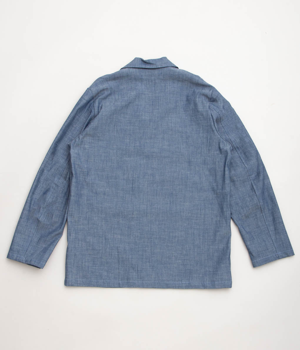 INDIVIDUALIZED SHIRTS "LOUNGER JACKET" (RIGID CHAMBRAY BLUE)