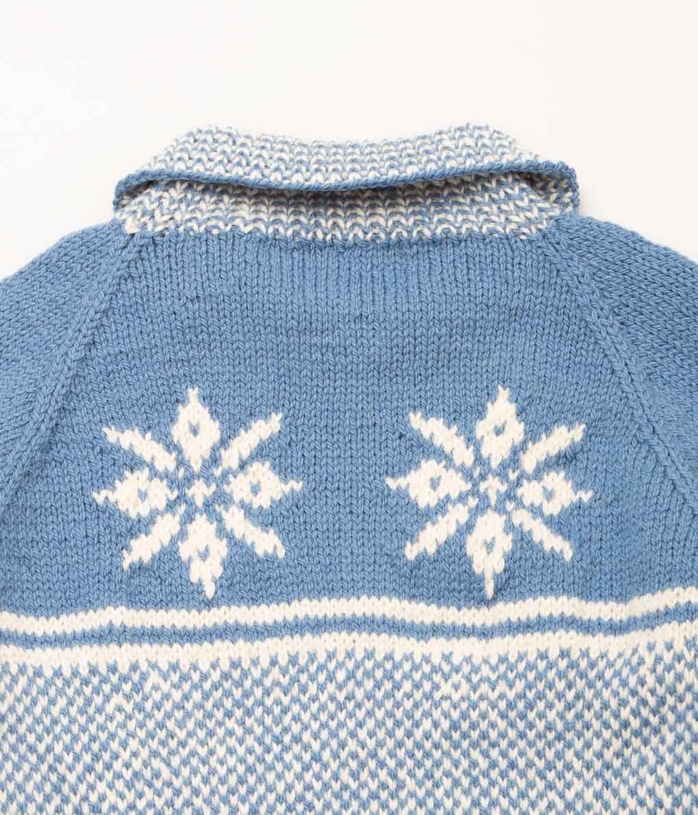 INVERALLAN "PULLOVER HAND KNIT WITH COLLAR (ARAN)" (SMOKE / NAT)