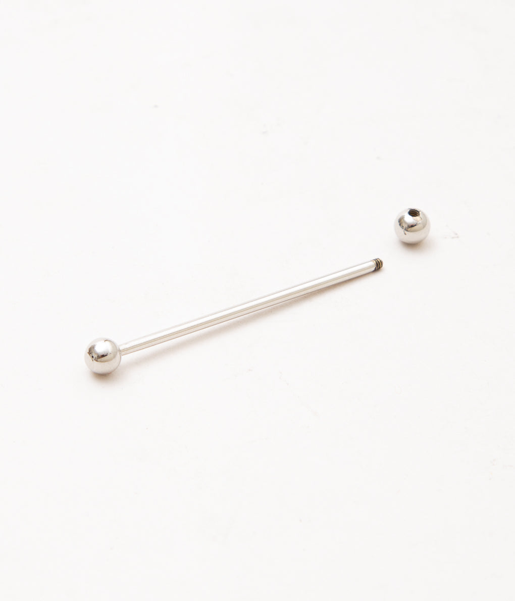 FINE AND DANDY ''COLLAR BARS (BALL END)'' (SILVER)