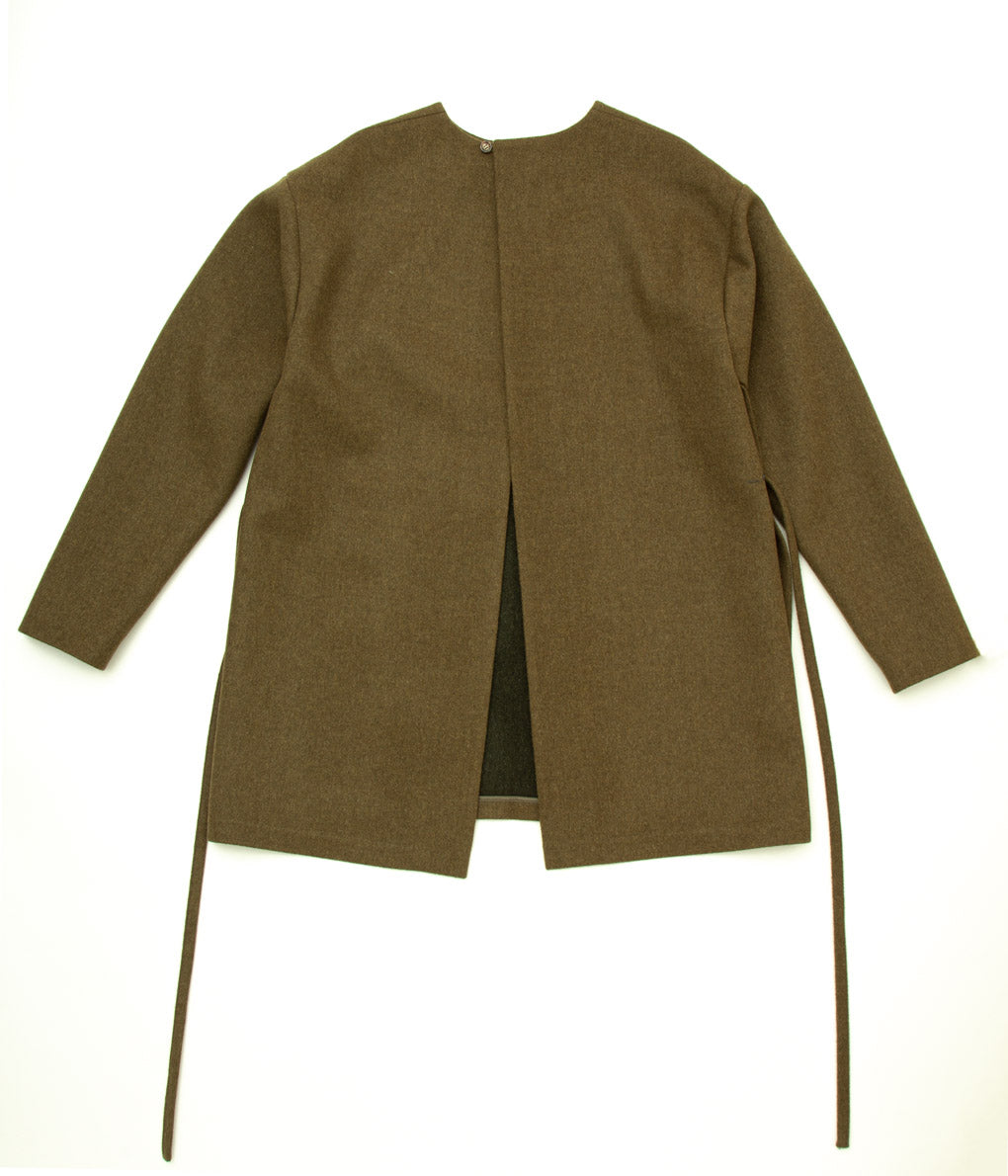 RIER "TUNIC OVERCOAT OPEN BACK"(LODEN)