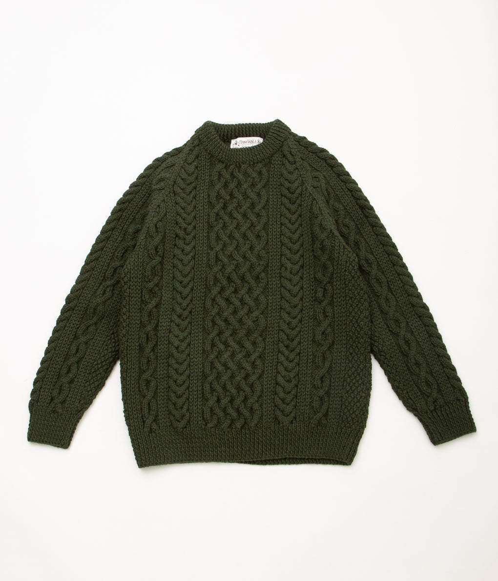 INVERALLAN "1A CREW NECK (ARAN)" (LODEN)