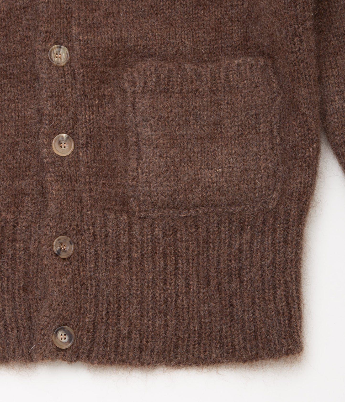 CORGI "No.3485 4PLY MOHAIR / GEELONG WOOL CARDIGAN"(BROWN MELANGE)