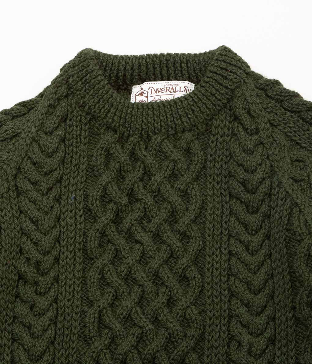 INVERALLAN "1A CREW NECK (ARAN)" (LODEN)