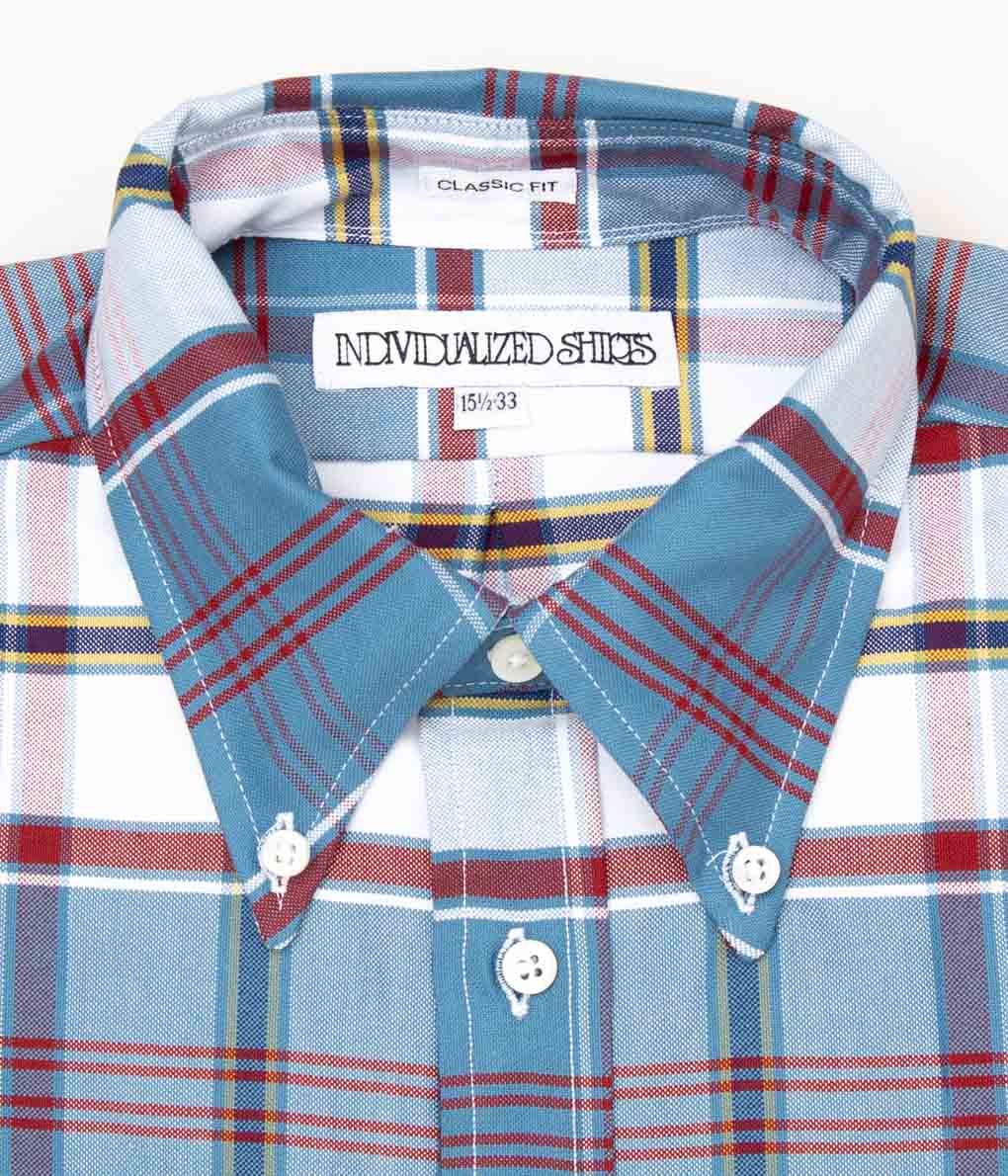 INDIVIDUALIZED SHIRTS "TARTAN OXFORD (CLASSIC FIT BUTTON DOWN SHIRT)(FEDERAL MEMORIAL DRESS)"