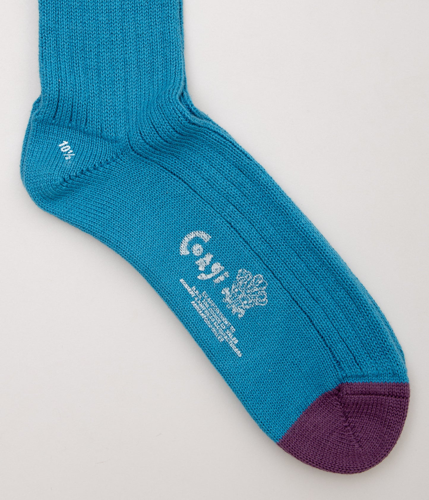CORGI "MEN'S COTTON COLOR BLOC SOCKS" (TANGO/QUARTZ/RAISIN)