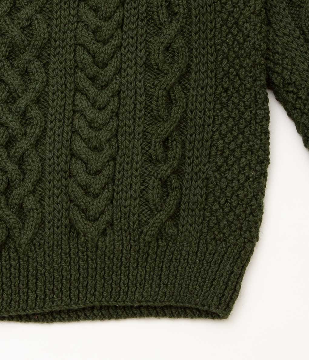 INVERALLAN "1A CREW NECK (ARAN)" (LODEN)
