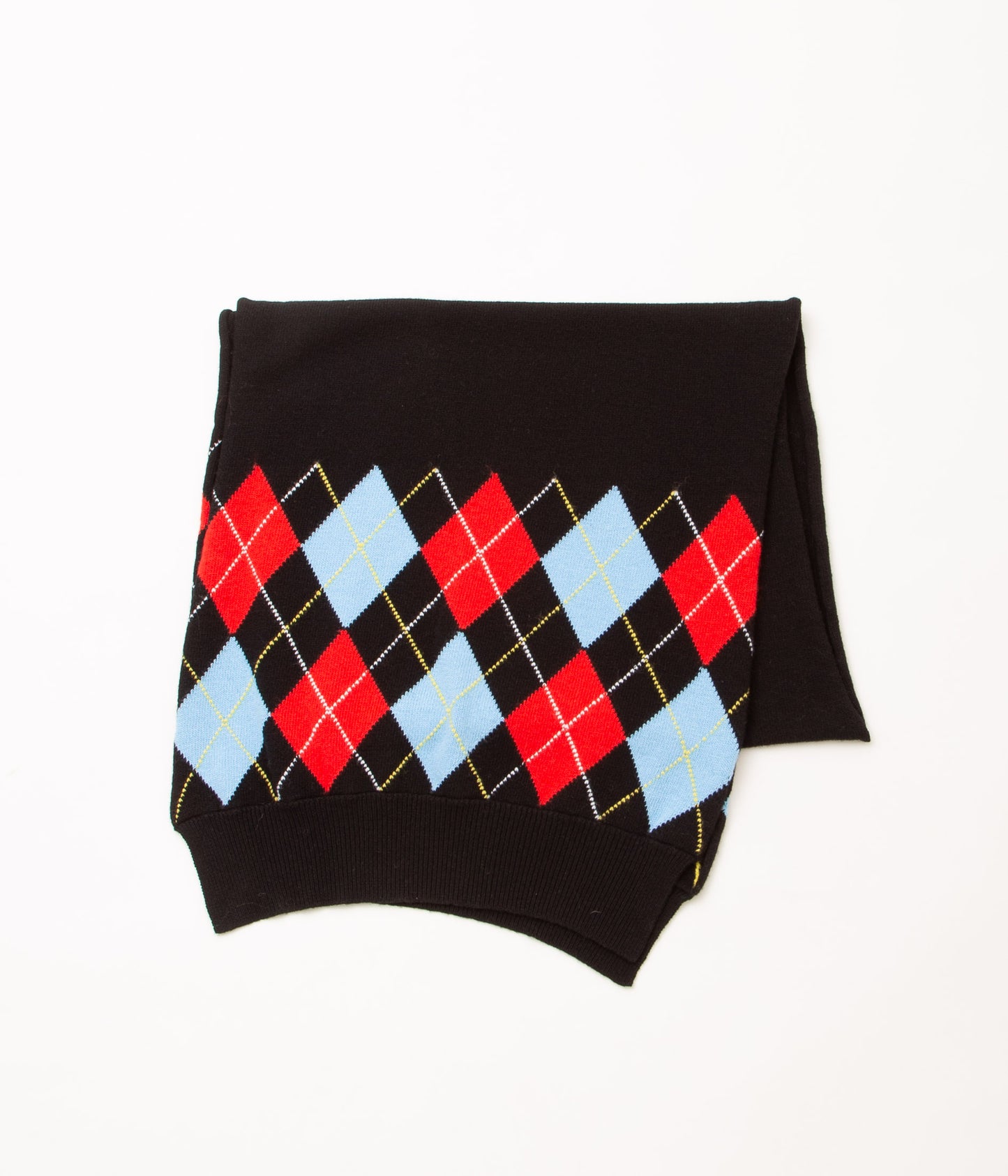 CORGI "2PLY WOOL ARGYLE SCARF "(BLACK)