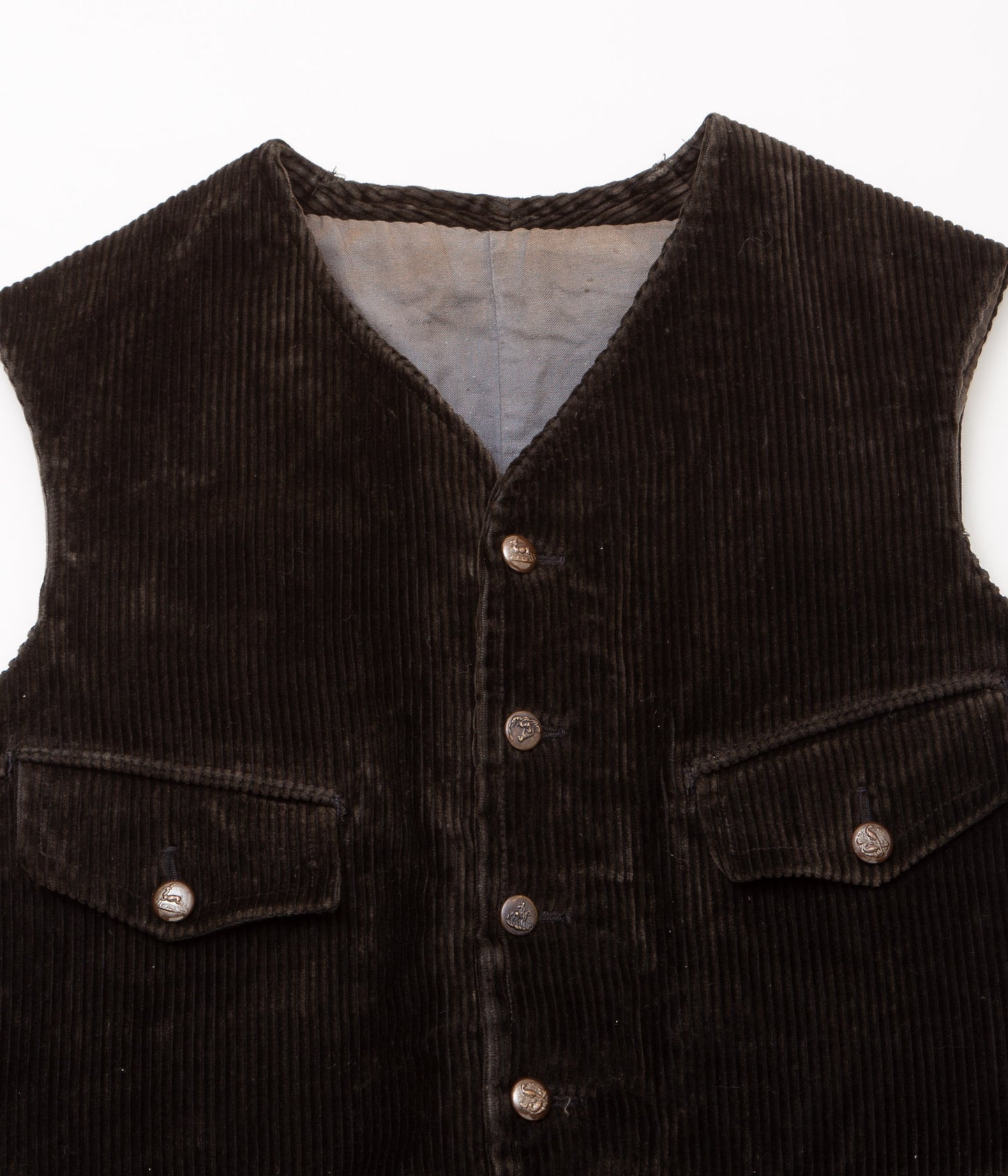 VINTAGE CLOTHING "1930’s CORDUROY HUNTING VEST"(BLACK)
