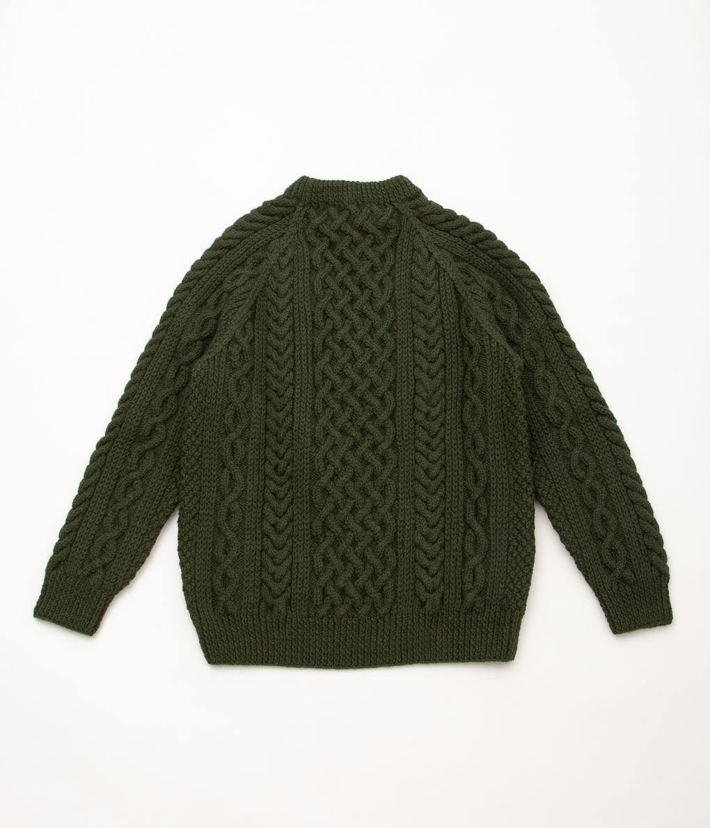 INVERALLAN "1A CREW NECK (ARAN)" (LODEN)