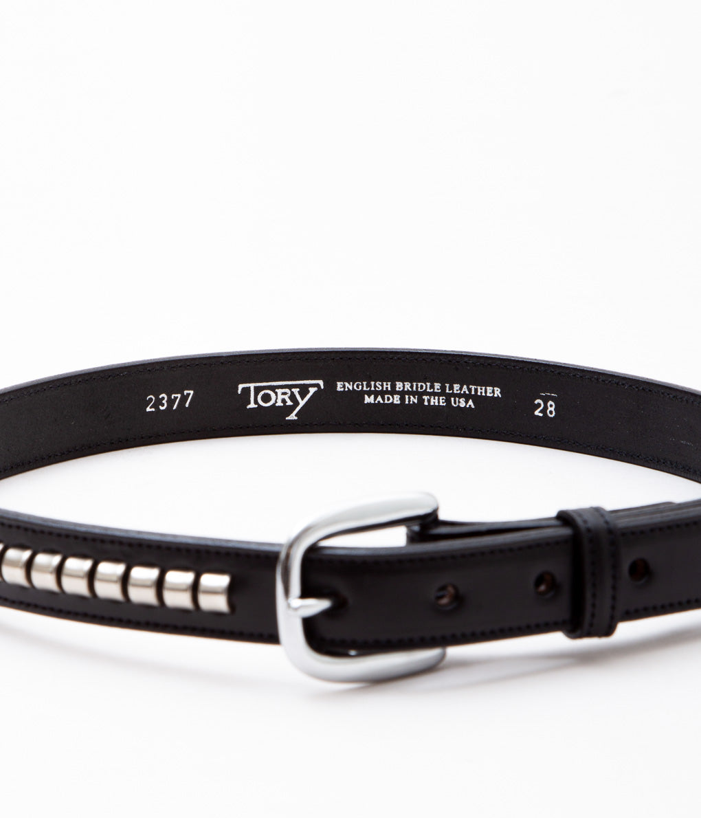 TORY LEATHER ''2377 CLINCHER BELT'' (BLACK/NICKLE)