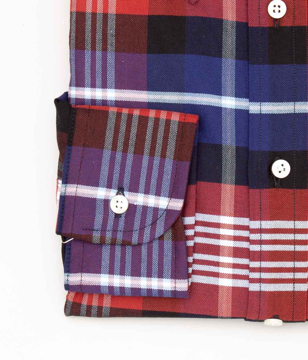 INDIVIDUALIZED SHIRTS "TARTAN OXFORD (CLASSIC FIT BUTTON DOWN SHIRT)(AMERICAN BICENNIAL))"