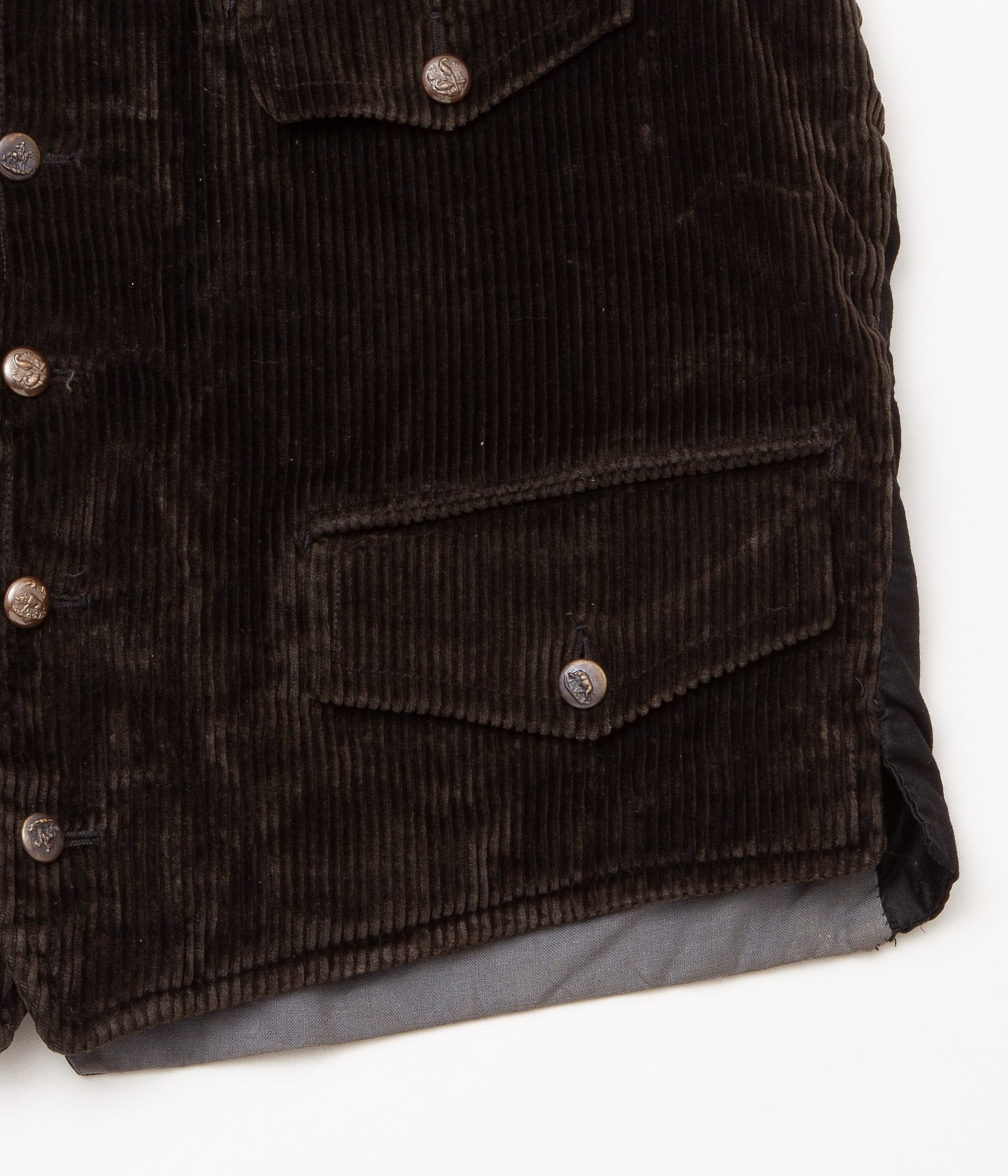VINTAGE CLOTHING "1930’s CORDUROY HUNTING VEST"(BLACK)