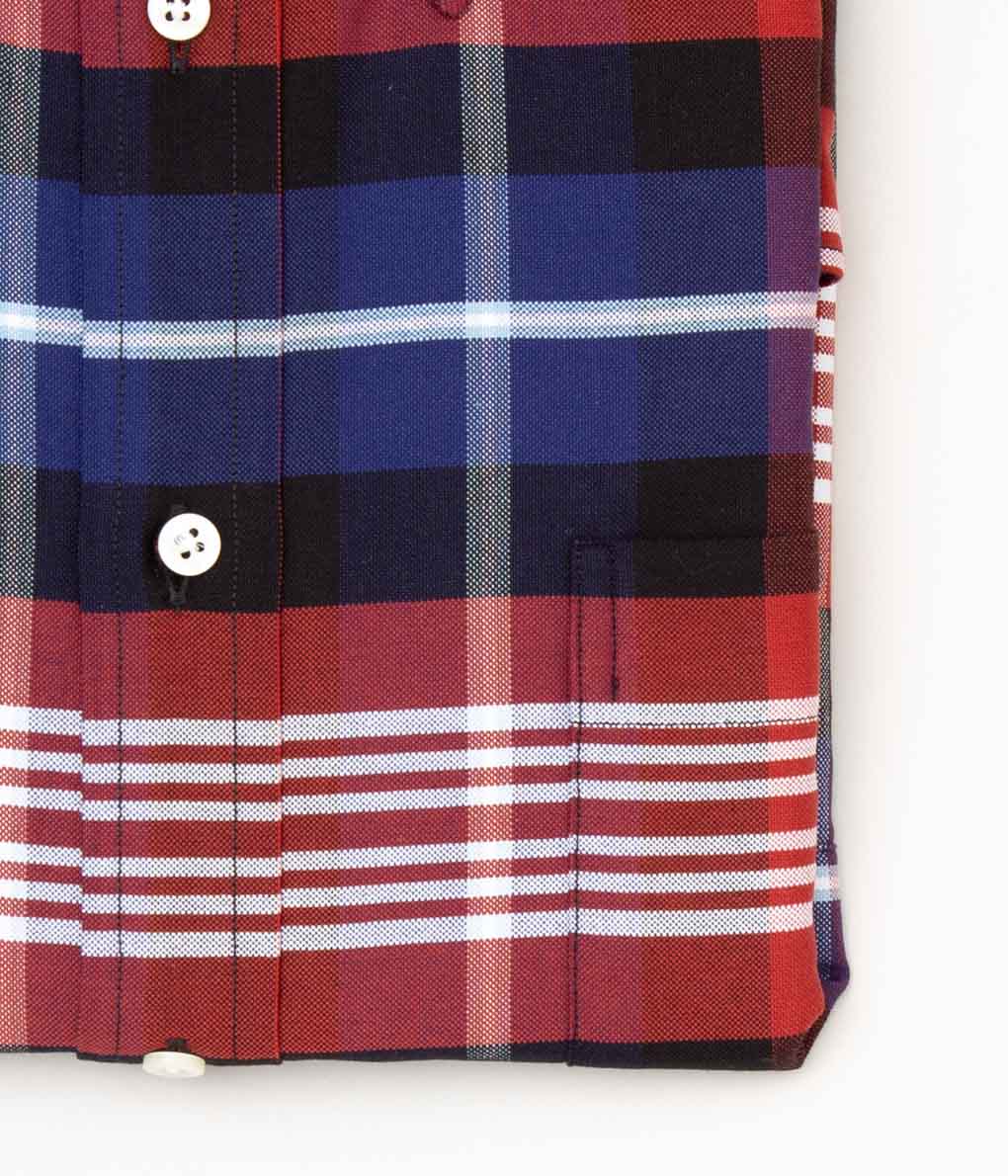 INDIVIDUALIZED SHIRTS "TARTAN OXFORD (CLASSIC FIT BUTTON DOWN SHIRT)(AMERICAN BICENNIAL))"