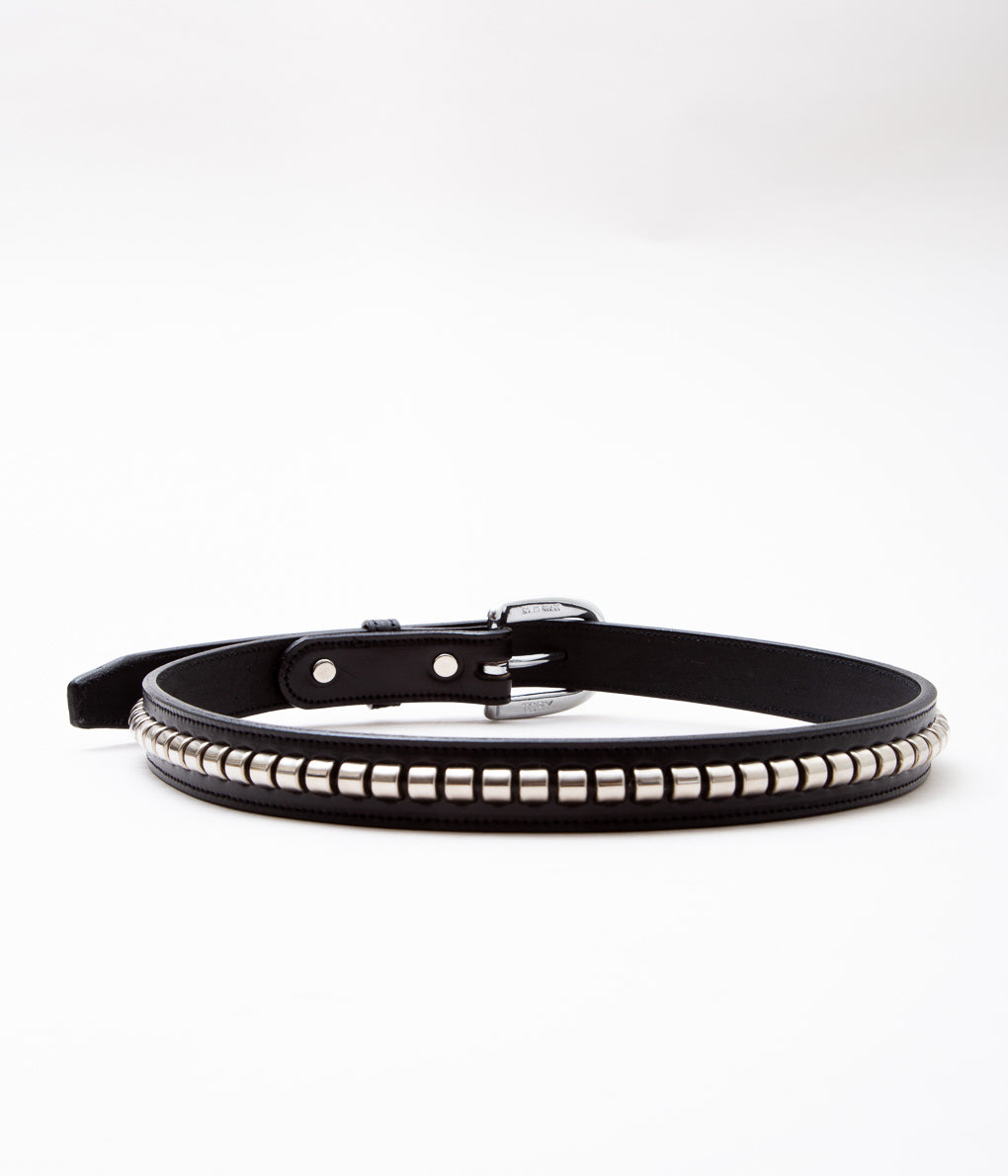 TORY LEATHER ''2377 CLINCHER BELT'' (BLACK/NICKLE)