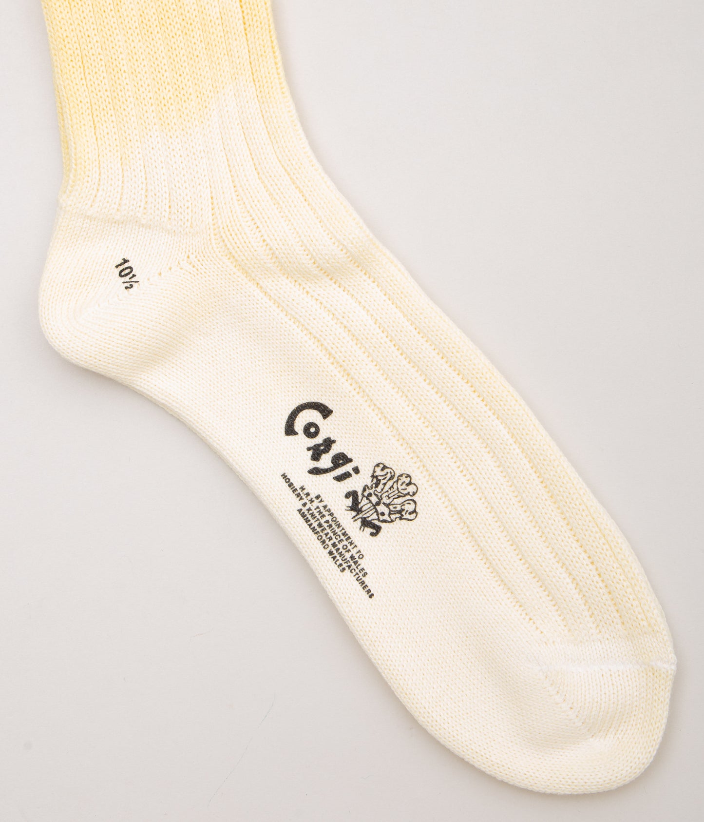 CORGI "MEN'S COTTON GRADATION SOCKS" (SUN YELLOW)