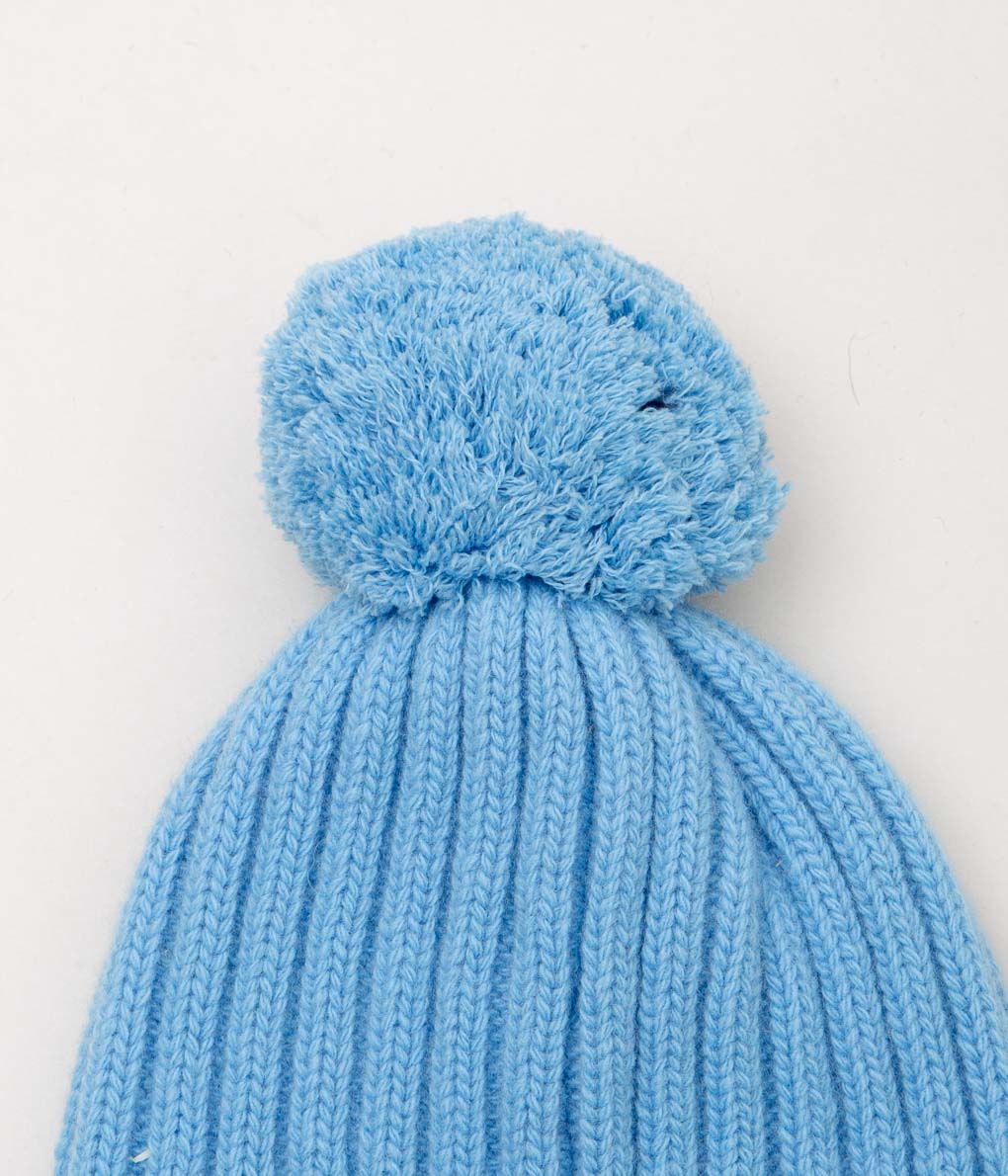 CORGI"2×2 RIB POMPOM HAT" (ADONIS BLUE)