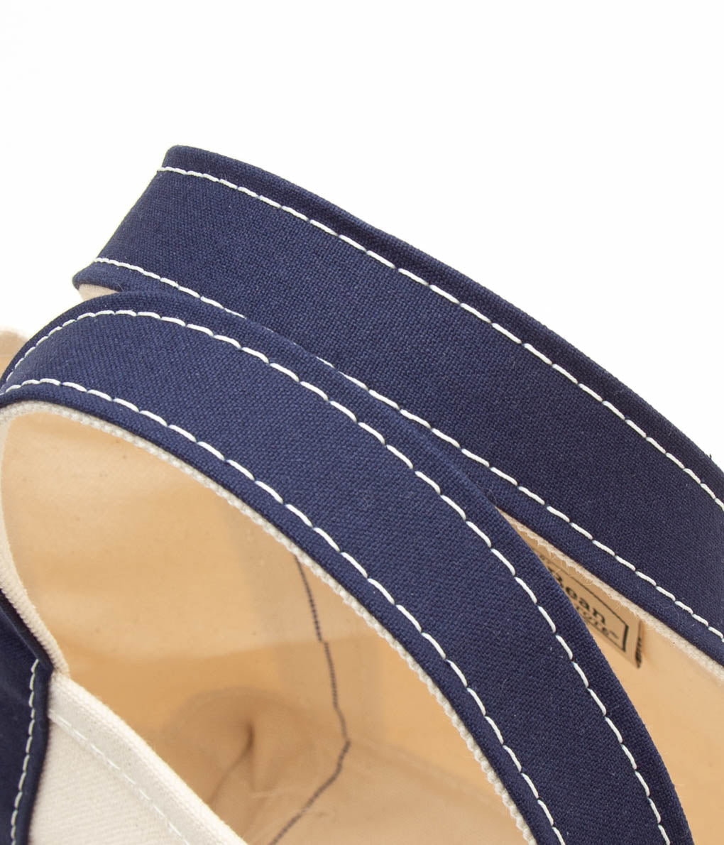 LL BEAN "BOAT&TOTE BAG SMALL"(BLUE TRIM)