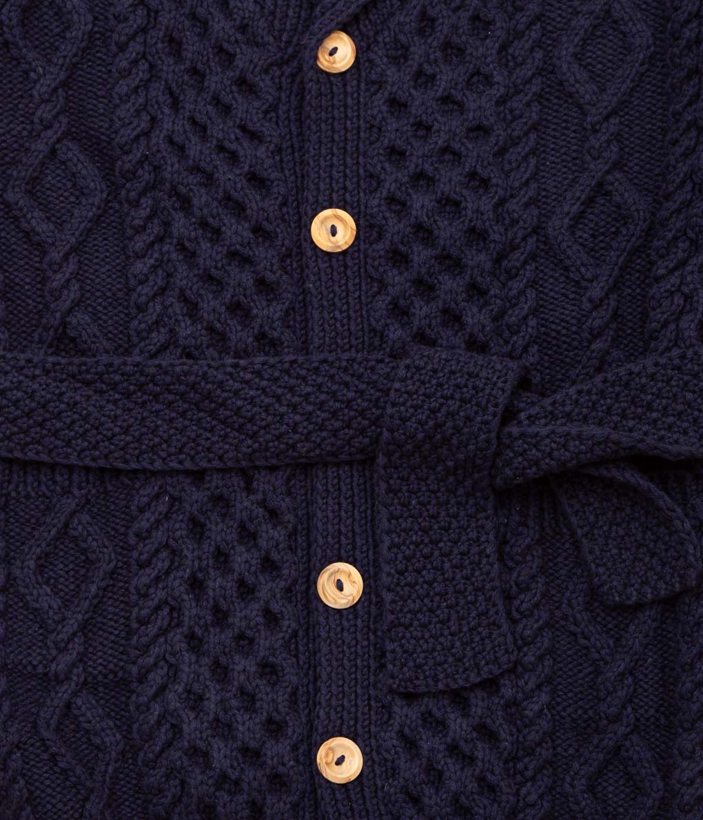 INVERALLAN "6A LONG SHAWL CARDIGAN (CASHMERE)" (BLACKBERRY)