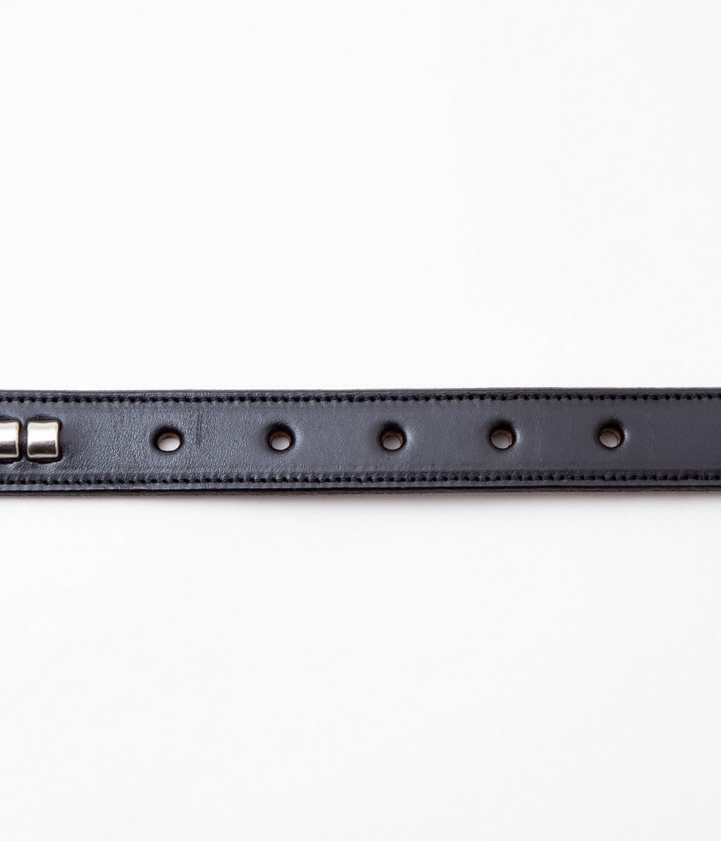 TORY LEATHER ''2377 CLINCHER BELT'' (BLACK/NICKLE)