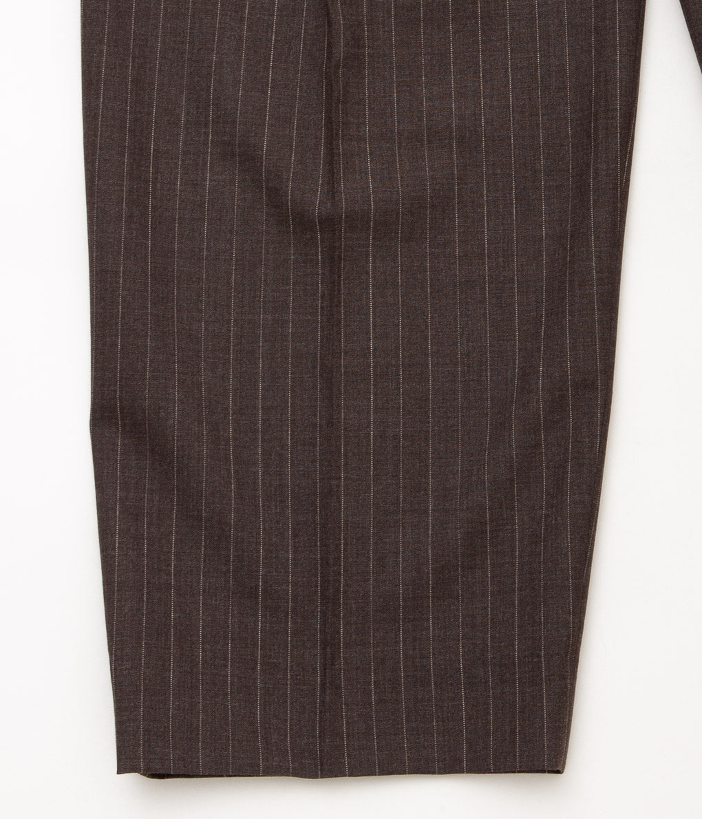LEA BOBERG "A.P. TROUSERS(JAPANESE TROPICAL WOOL)"(BROWN STRIPE)
