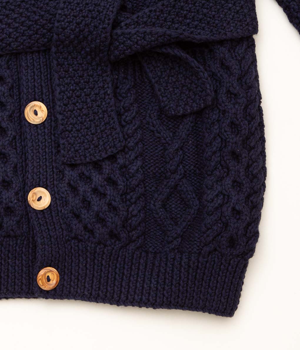 INVERALLAN "6A LONG SHAWL CARDIGAN (CASHMERE)" (BLACKBERRY)