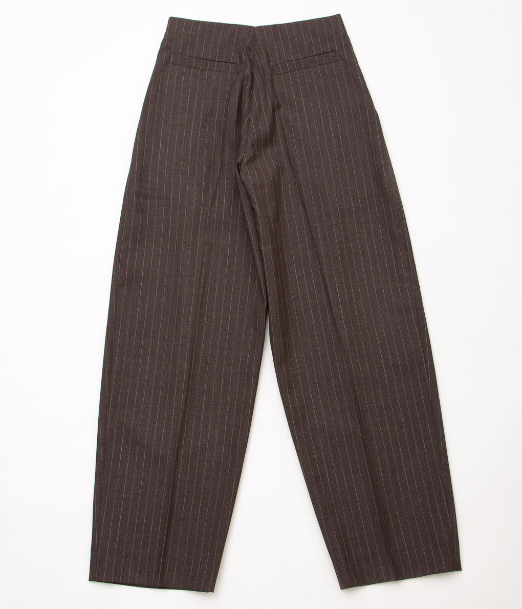 LEA BOBERG "A.P. TROUSERS(JAPANESE TROPICAL WOOL)"(BROWN STRIPE)
