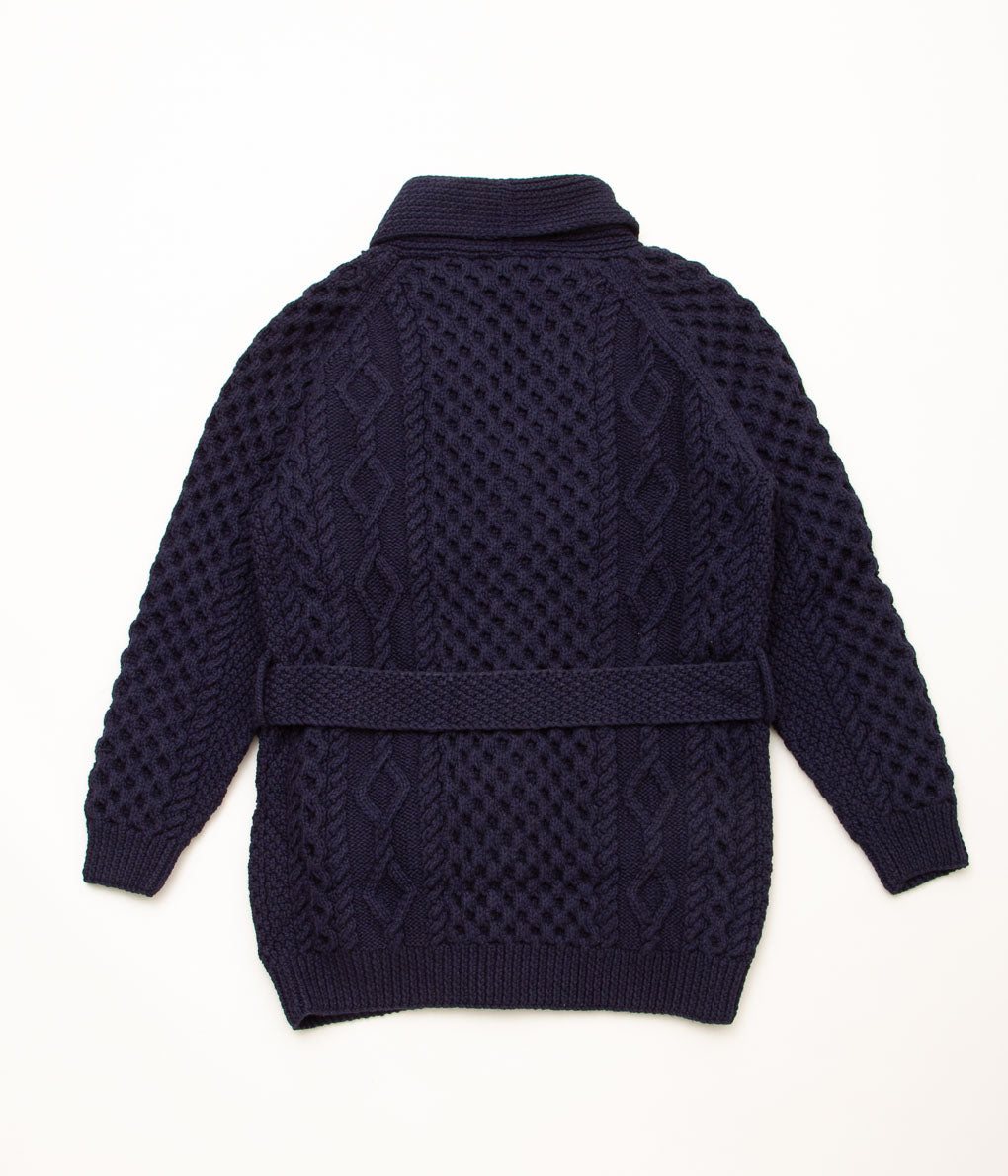 INVERALLAN "6A LONG SHAWL CARDIGAN (CASHMERE)" (BLACKBERRY)