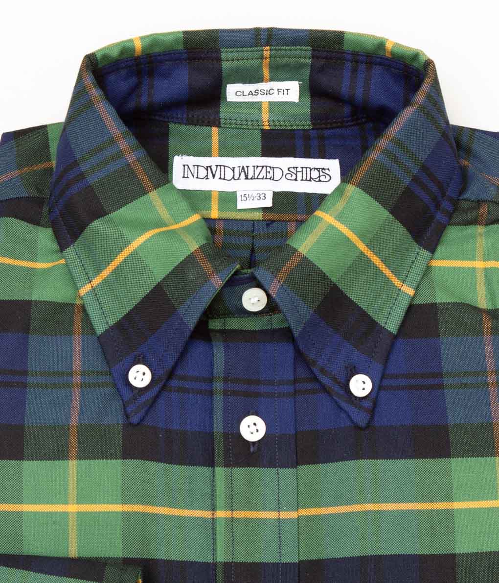 INDIVIDUALIZED SHIRTS "TARTAN OXFORD (CLASSIC FIT BUTTON DOWN SHIRT)(GORGON MODERN)"