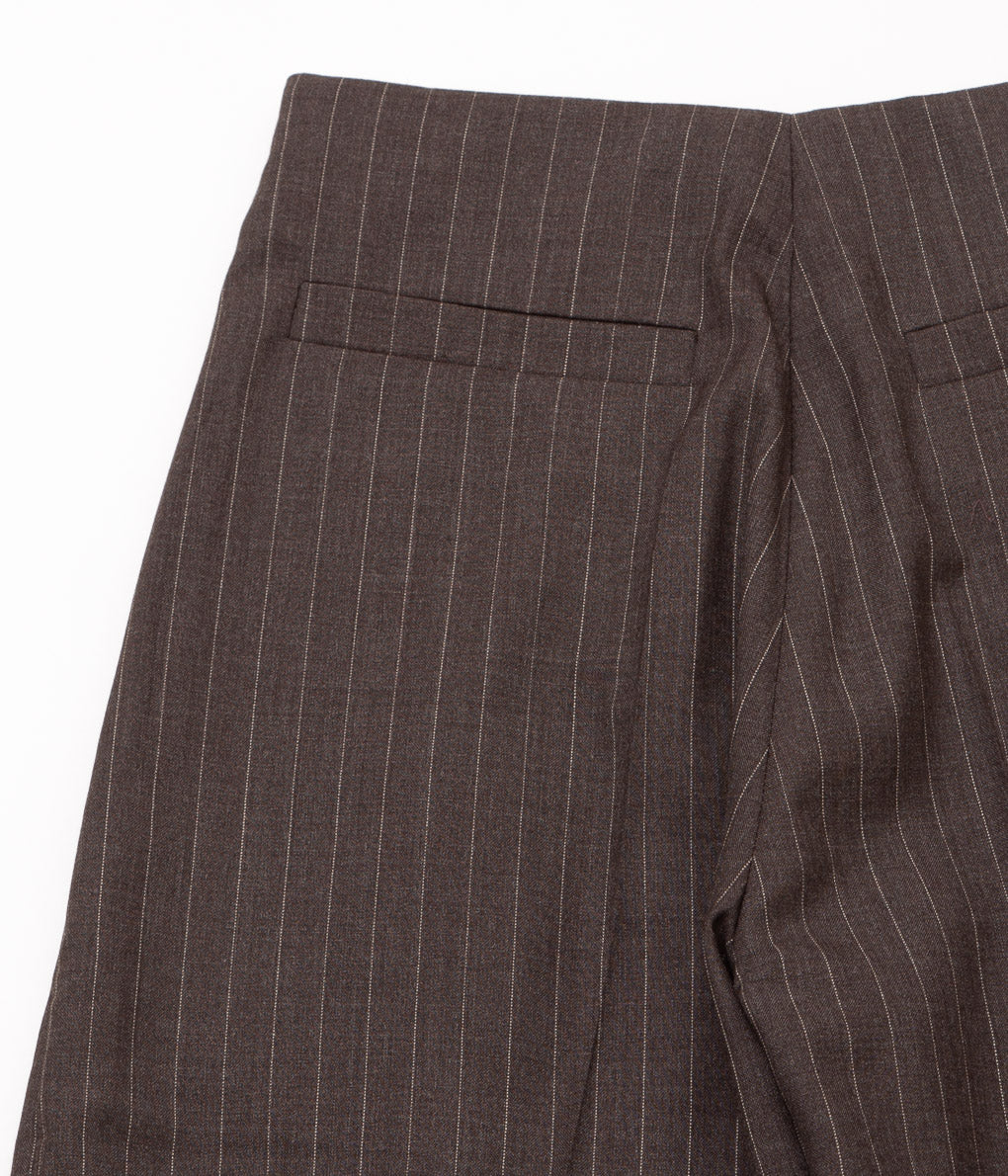 LEA BOBERG "A.P. TROUSERS(JAPANESE TROPICAL WOOL)"(BROWN STRIPE)