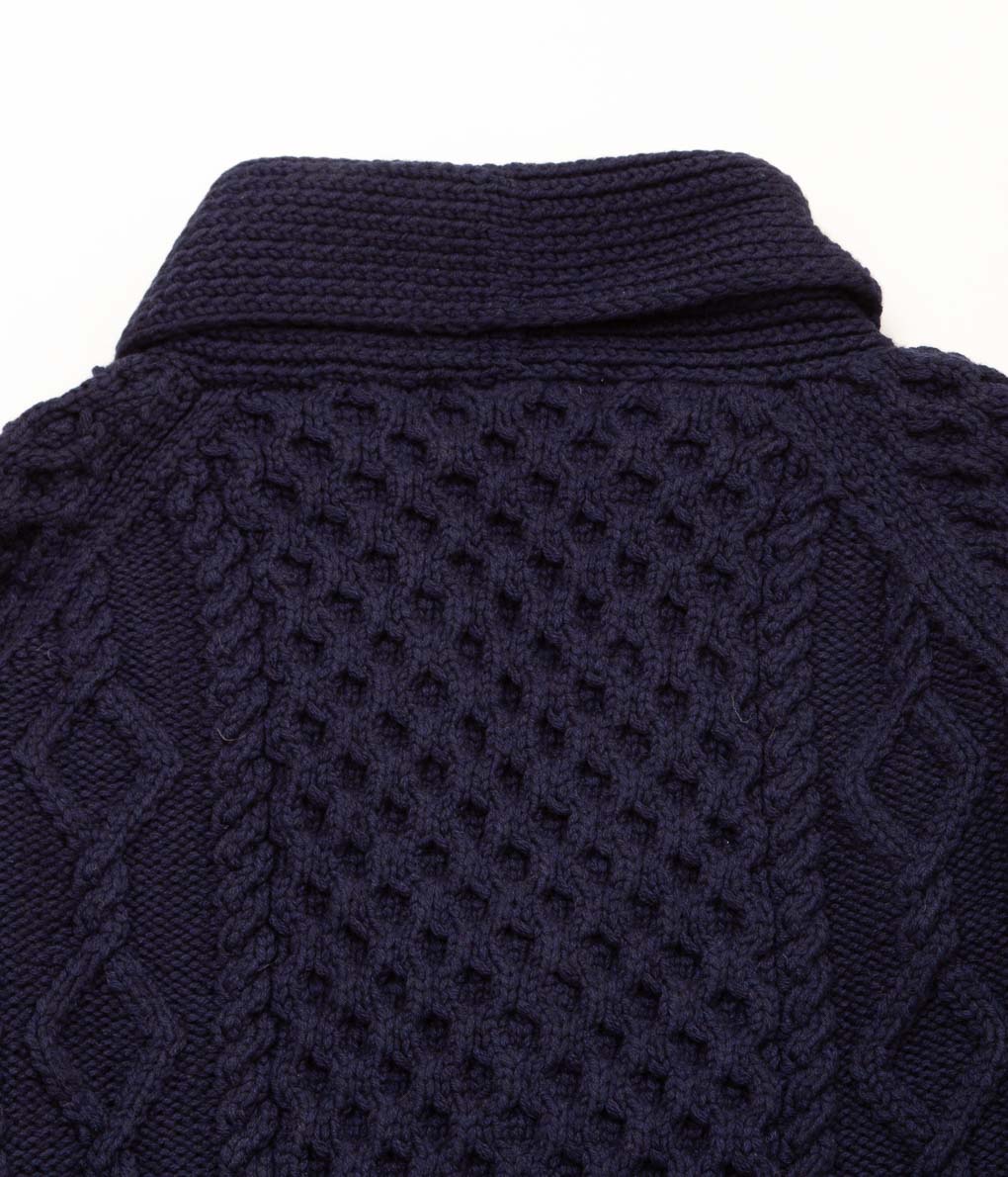 INVERALLAN "6A LONG SHAWL CARDIGAN (CASHMERE)" (BLACKBERRY)