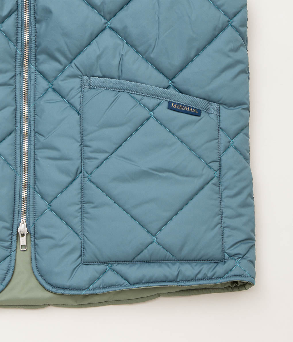 LAVENHAM "BIG QUILT BOMBER GILET MENS"(P88_TAPESTRY BLUE)