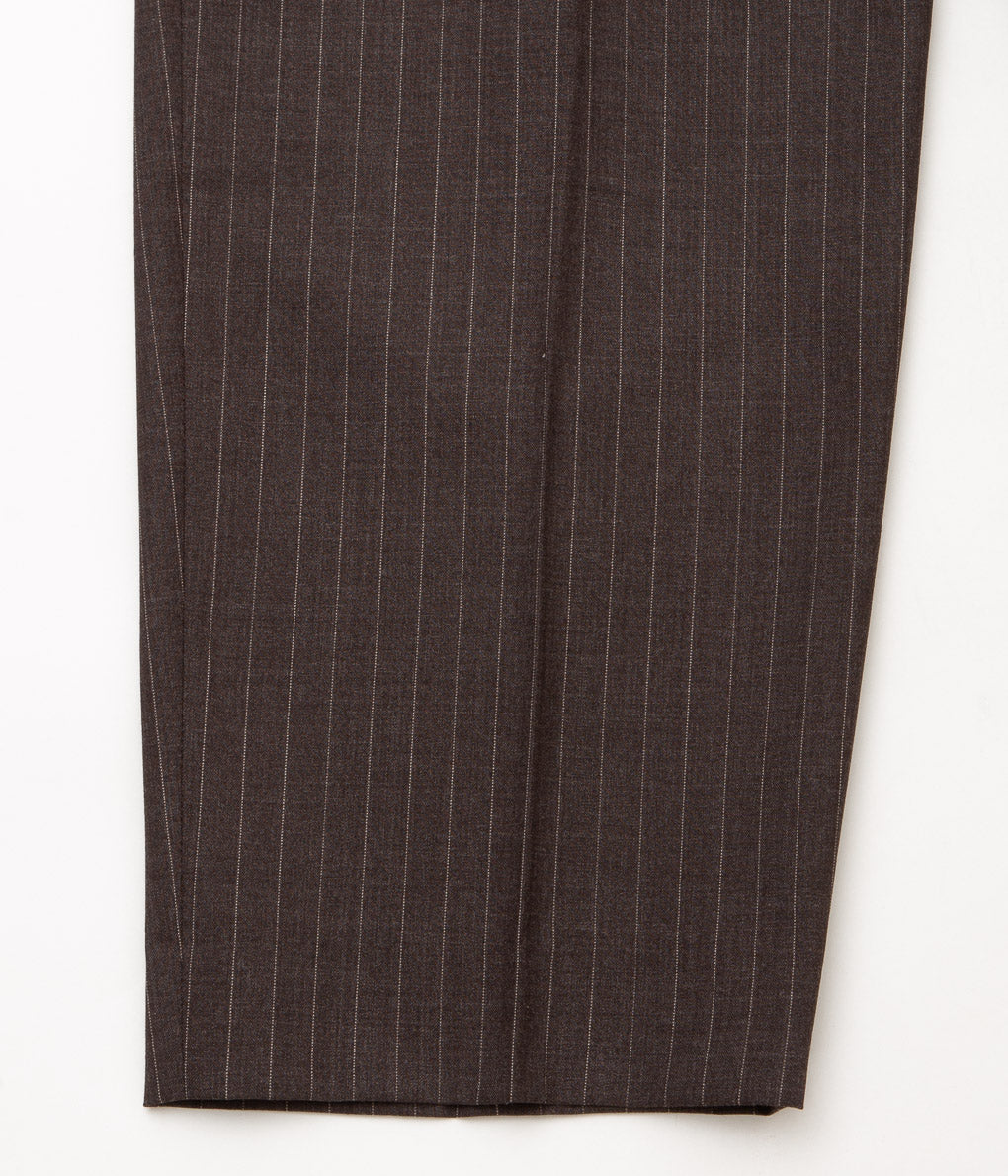 LEA BOBERG "A.P. TROUSERS(JAPANESE TROPICAL WOOL)"(BROWN STRIPE)