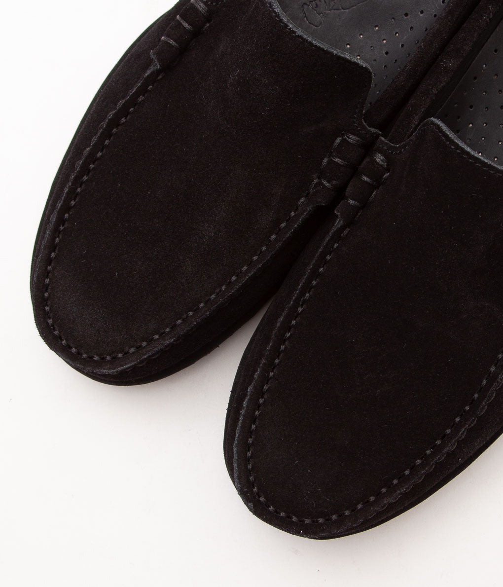 PARABOOT FOR ARPENTEUR ''CLUB MULE'' (BLACK SUEDE FULL GRAIN LEATHER)