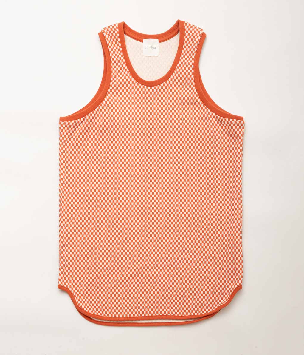JONNLYNX ''BLOCK CHECK TANK'' (ORANGE) – THE STORE BY MAIDENS
