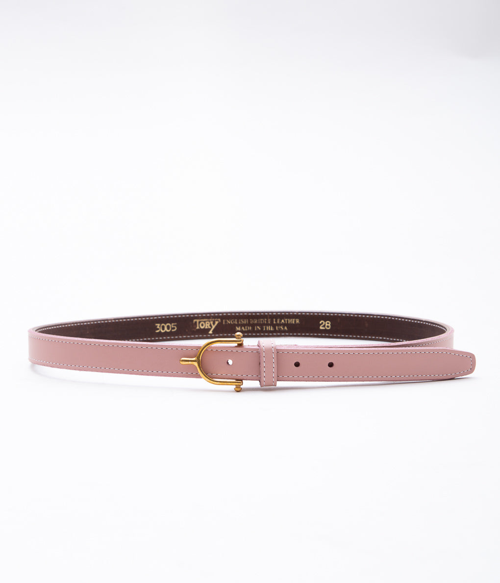 TORY LEATHER ''3005 3/4 BRIDLE LEATHER SPUR BELT'' (BLUSH PINK)