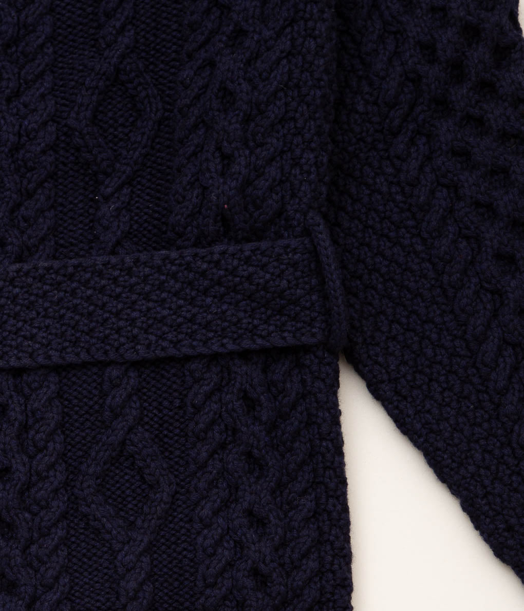 INVERALLAN "6A LONG SHAWL CARDIGAN (CASHMERE)" (BLACKBERRY)