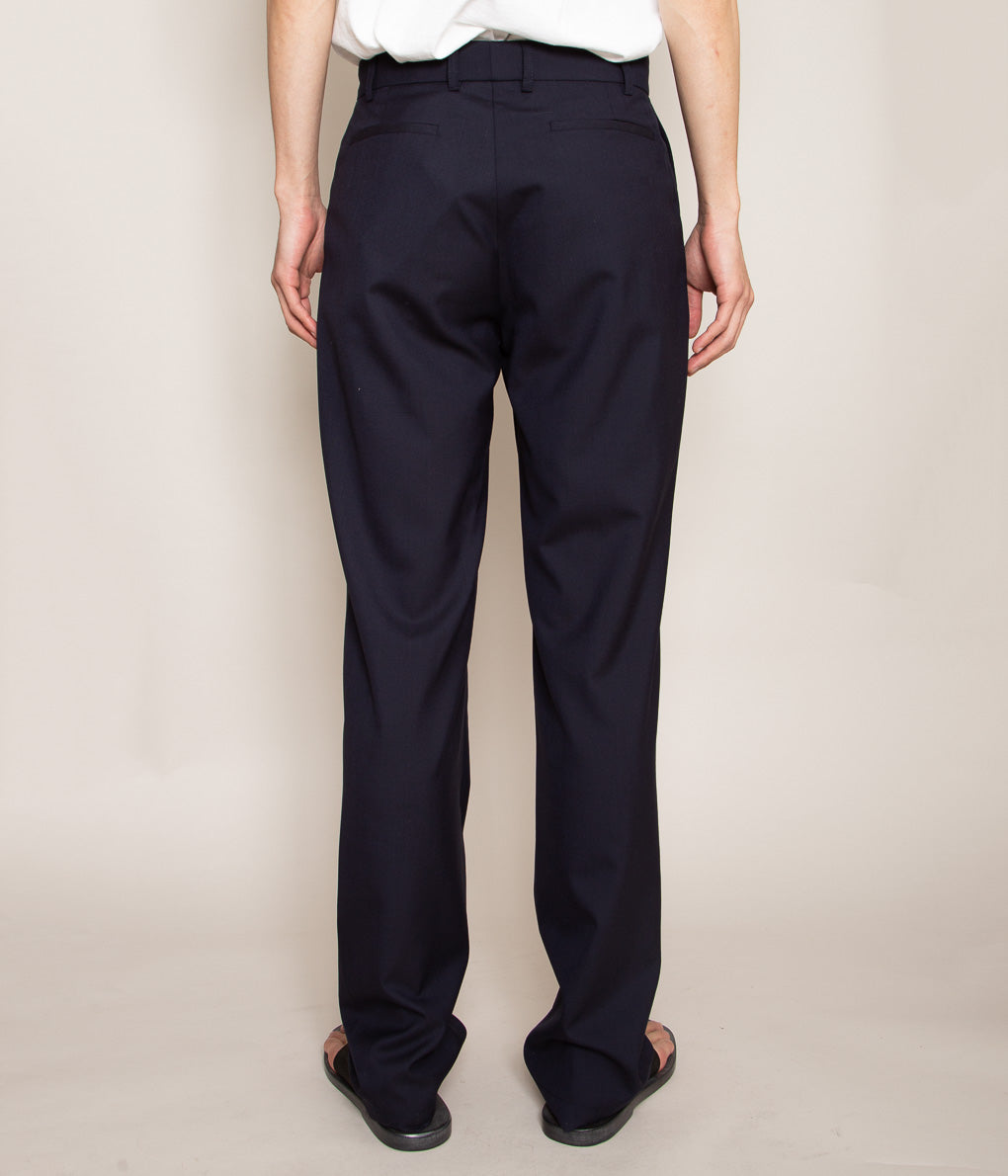 DE BONNE FACTURE''TWO PLEAT TROUSERS''(NAVY)