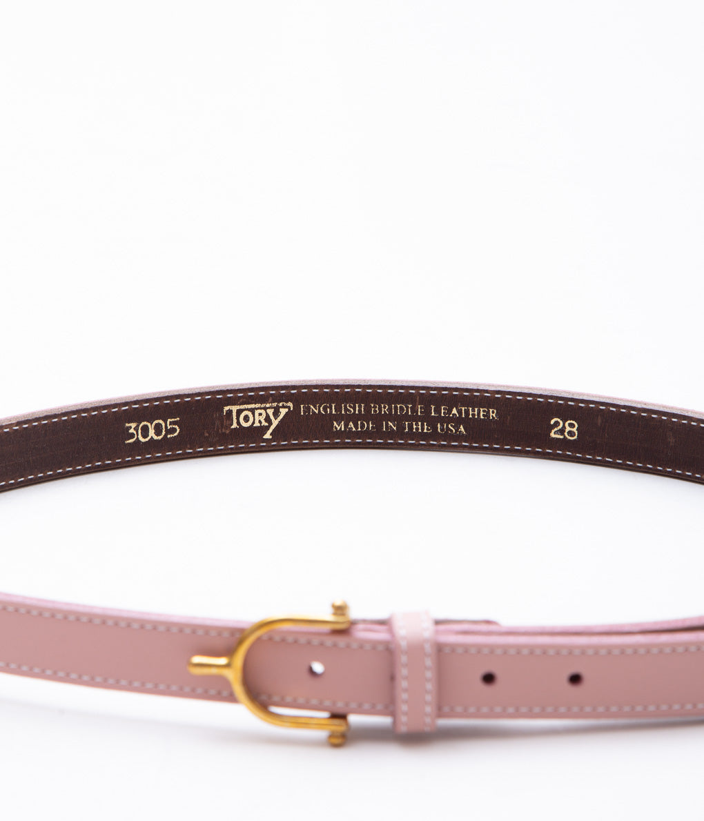 TORY LEATHER ''3005 3/4 BRIDLE LEATHER SPUR BELT'' (BLUSH PINK)