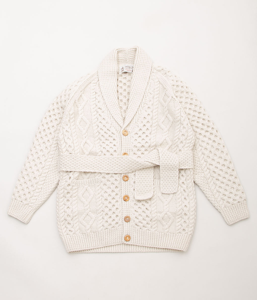 INVERALLAN "6A LONG SHAWL CARDIGAN (CASHMERE)" (SWAN)
