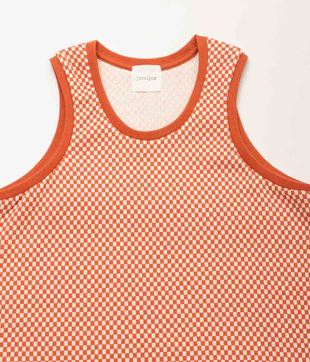 JONNLYNX ''BLOCK CHECK TANK'' (ORANGE)