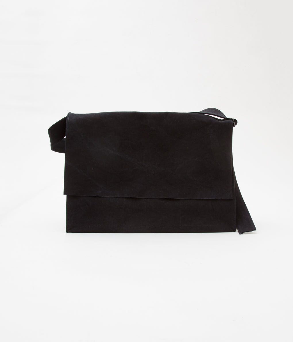 AMIACALVA "WASHED CANVAS SHOULDER L"(BLACK)